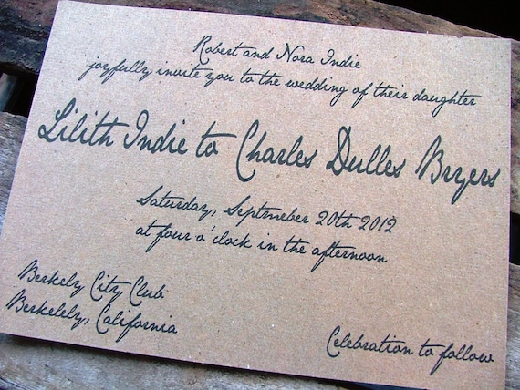 wedding invitations handwritten wedding