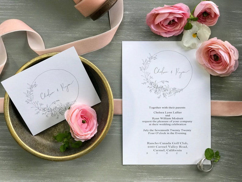 Watercolor Wedding Venue Venue Painting Save Our Date
