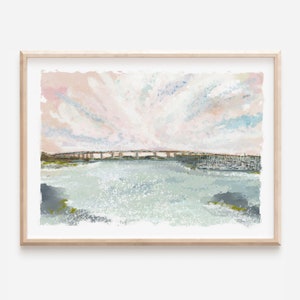 Stono Fluss Brücke Charleston, South Carolina - Kunstdruck