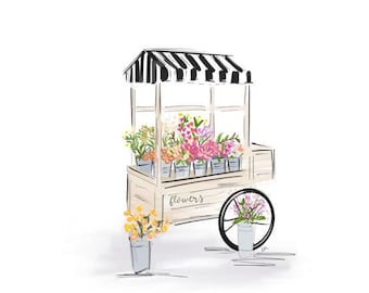 Flower Cart - Note Card