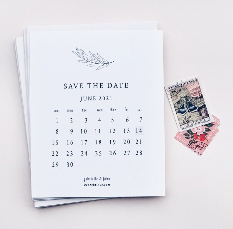 Save the Date Save the Date Cards Calendar Save the Date Etsy