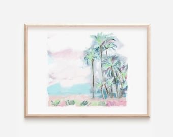 Coastal Palms on the Right - Art Print