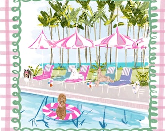 Pool Pawty-Mahjong Mat(PRE-ORDER)