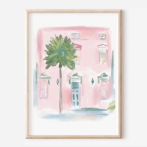 Coastal Pink Mills House - Art Print