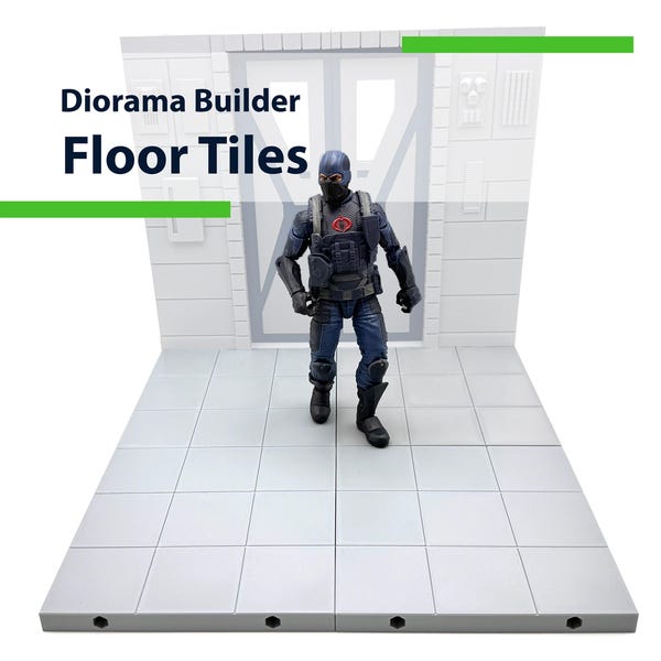 Diorama: tegelvloer - basis/muurbasis