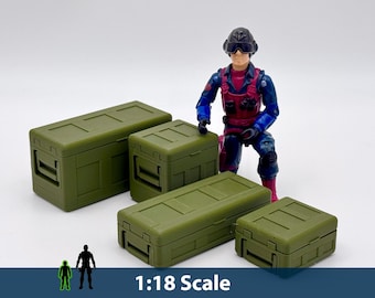 Mehrzweckkisten (groß, mittel, klein, extra klein) – G.I. Joe Maßstab 3,75 (1/18)