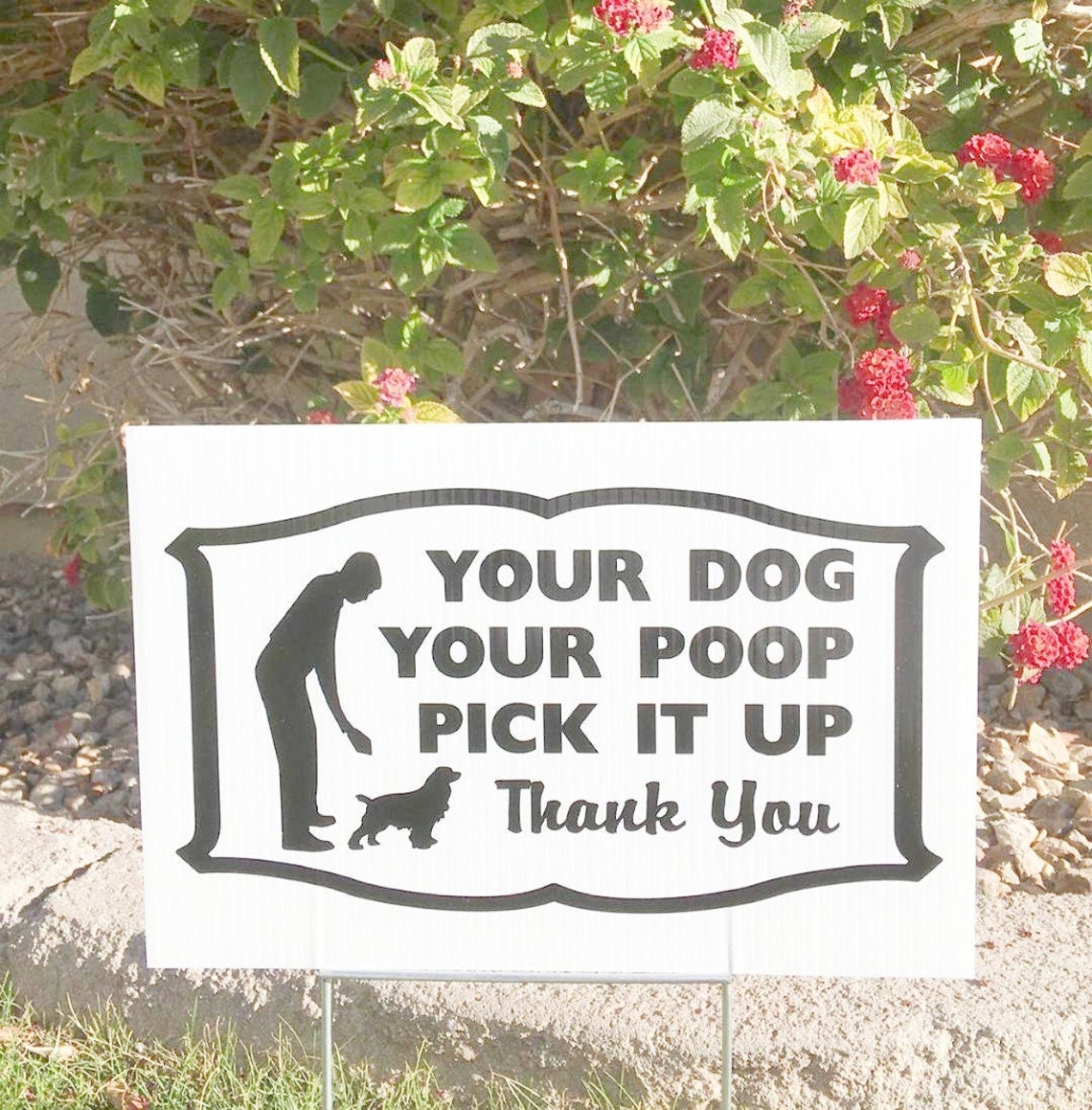 Your Dog Your Poop Pick It Up signs 2 signs 12 X Etsy