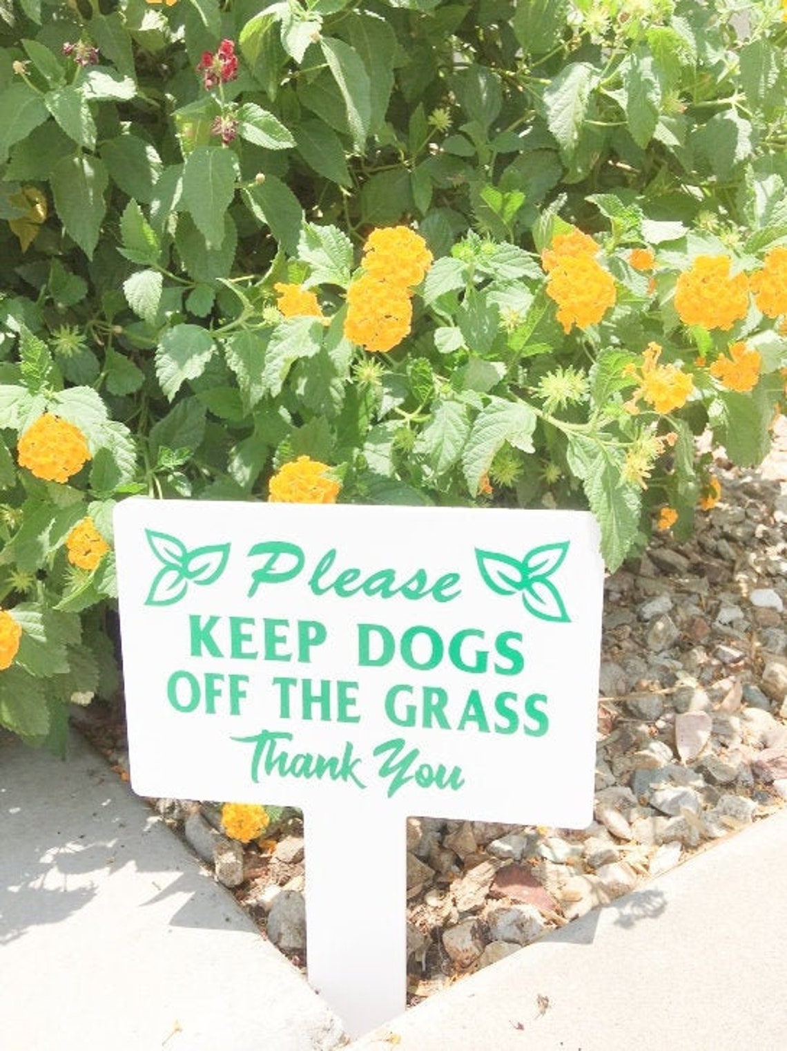Decorative Attractive yard art Lawn Sign Please Keep Dogs Off | Etsy