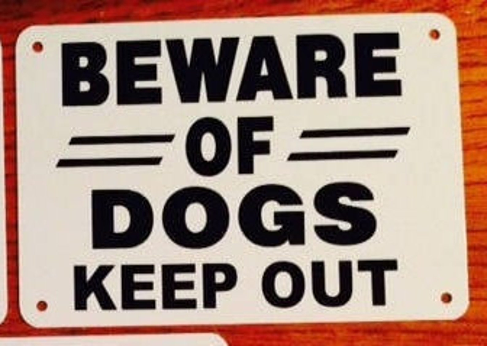 Beware of dogs Keep Out sign 7 x 10 heavy non Etsy