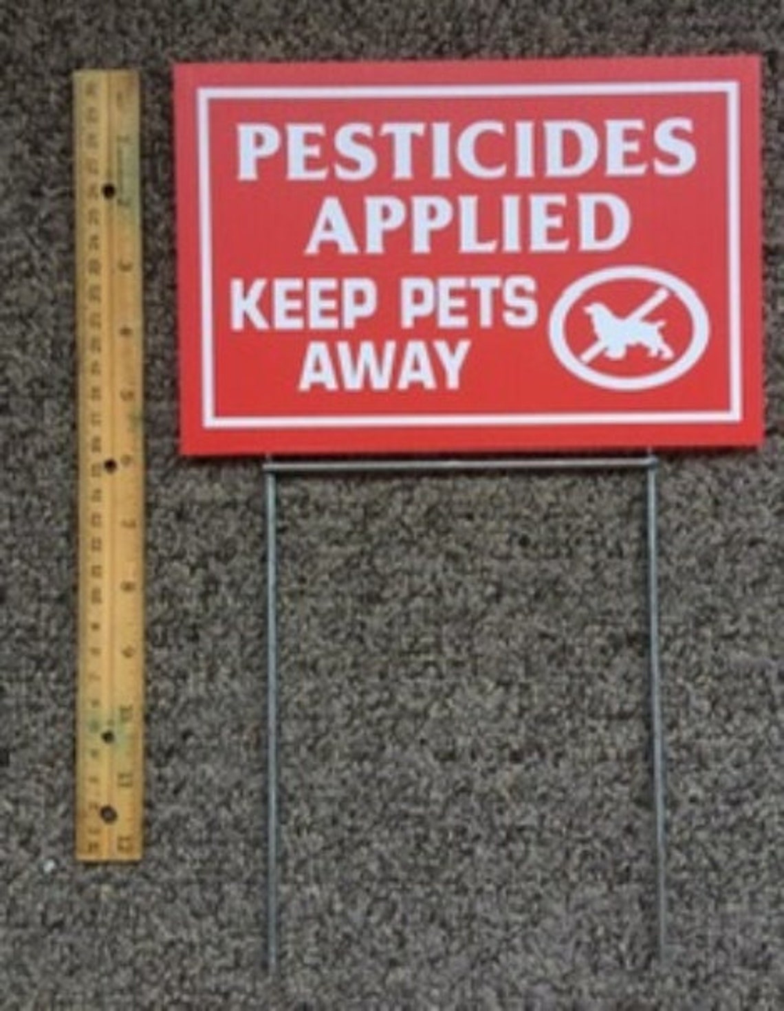 Pesticides applied Keep Pets Away 2 signs 2 Lawn sign 2 steel Etsy