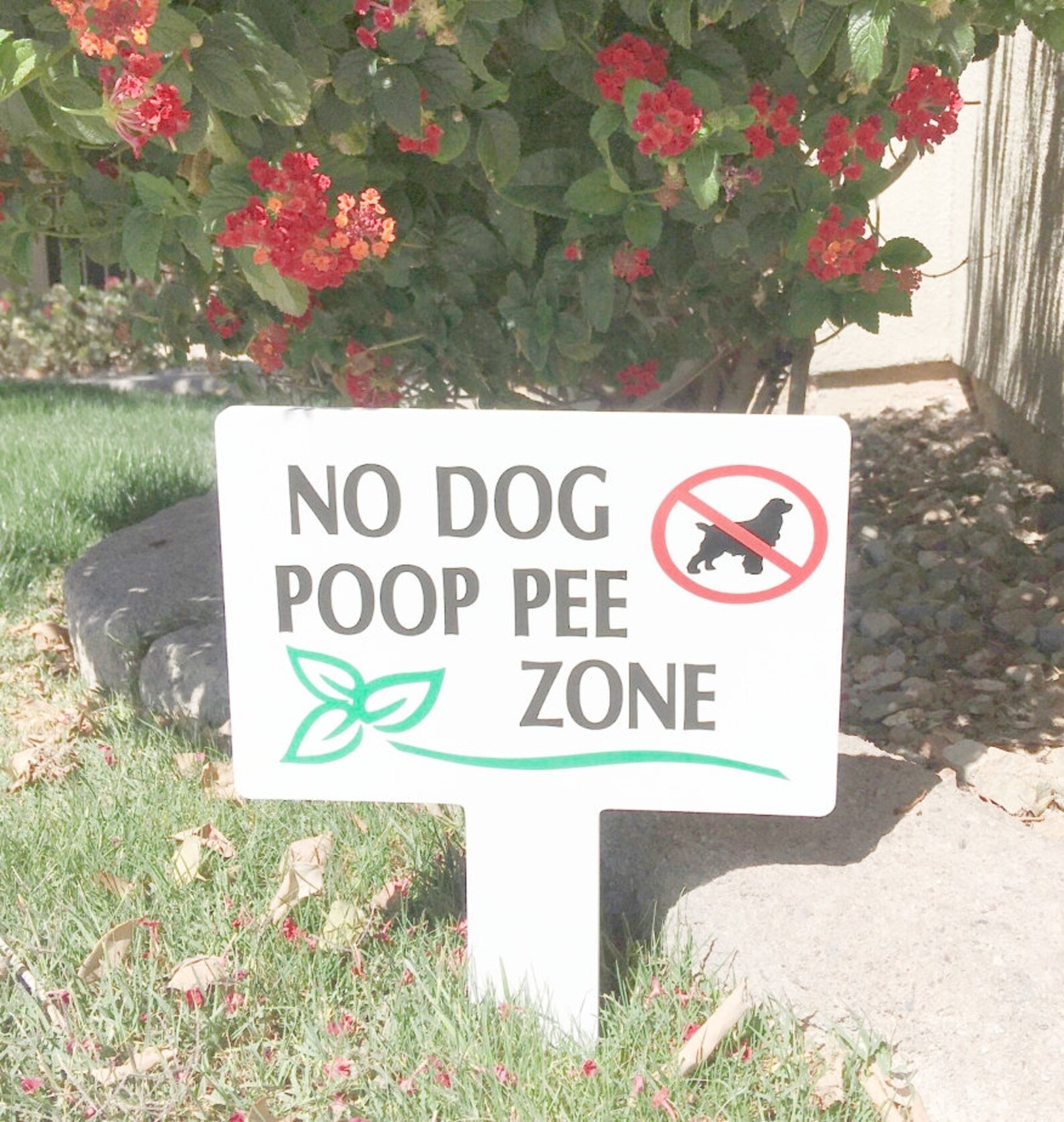 Garden Attractive Lawn Sign No Dog Poop Pee Lawn Yard Sign Etsy UK