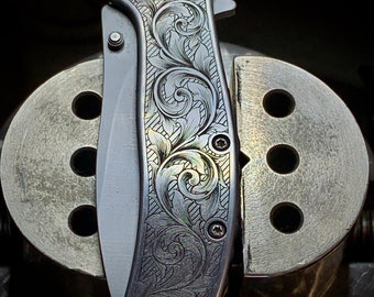 Kershaw Zing 1730 SS Hand Engraved Knife