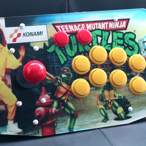 Custom RAC-J500S 10-Button Arcade Joystick USB Wired - Customizable Acrylic Artwork Panel for PC & RetroPie