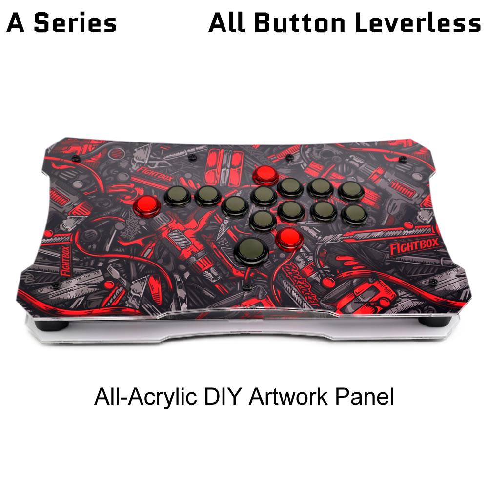 FightBox A Series Leverless Arcade Stick Case Acrylic DIY Artwork Enclosure