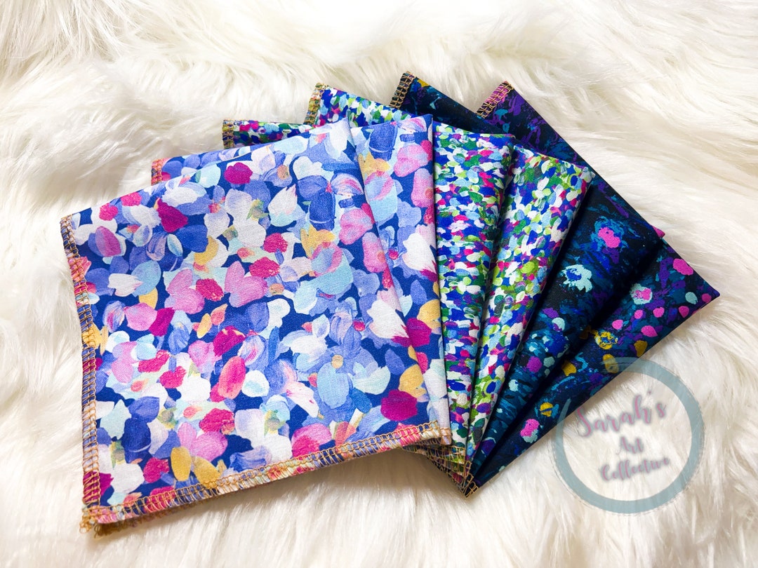 Floral Pattern Fabric Napkin Set of 6 - Etsy