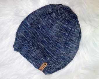Virgin Wool Hand Knit Beanie Made in Uruguay Naturally Dyed Neutrals 219 Hand Knit Knitted Handspun Hand-dyed Manos Del Uruguay  main image 4