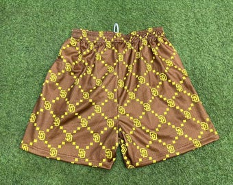 Padres Old School Color Custom Mesh Shorts