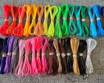 Lot de 500 yards de ganse en plastique pour lacets Rexlace Boondoggle, COULEURS AU CHOIX