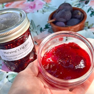 Homemade organic fig jam preserve from my backyard tree