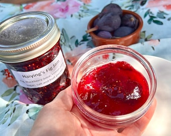 Homemade organic fig jam preserve from my backyard tree