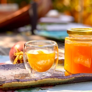 Homemade Organic jam, marmalade, preserve and spread of Apricot, plum, fig and blackberry  from my backyard trees