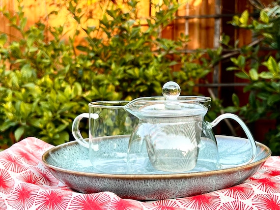 Glass teapot and cup set cheap