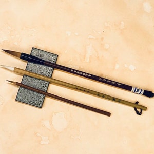 Chinese painting calligraphy brushes with orchid Bamboo, white cloud and outliner, Classic set of 3