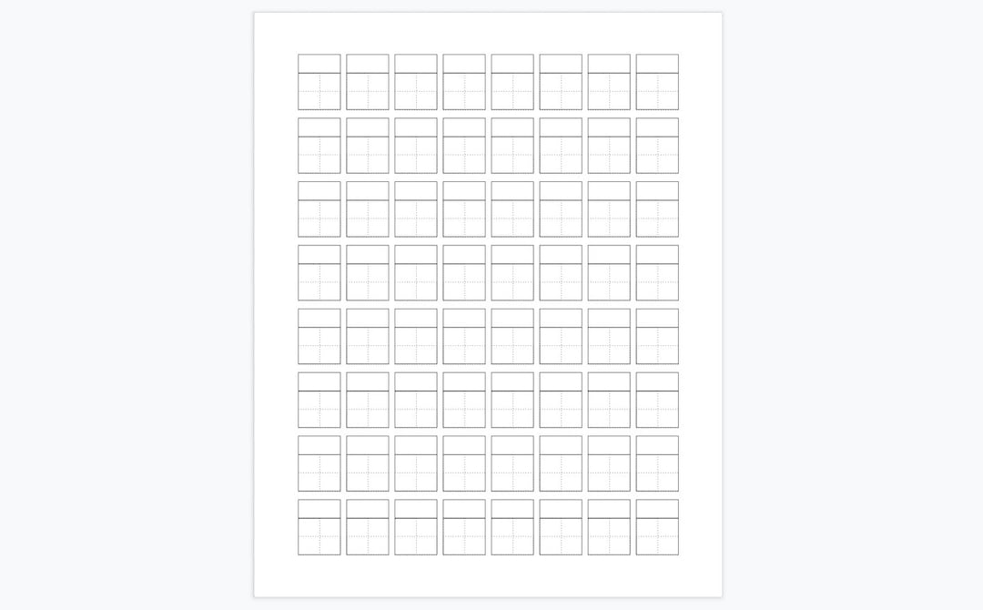 Buy A4 Size Chinese Character Writing Practice Paper Template for Digital Download Online in India Etsy