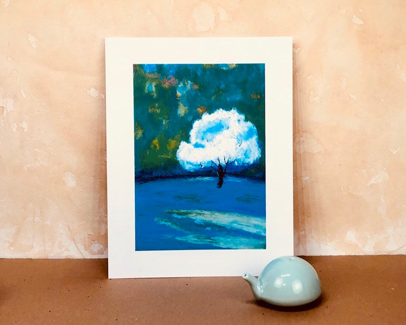lone tree 80K sub specialArt print from original oil pastel painting