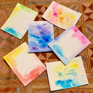 Sixpack aquarel achtergrondkaarten zonder behandeling