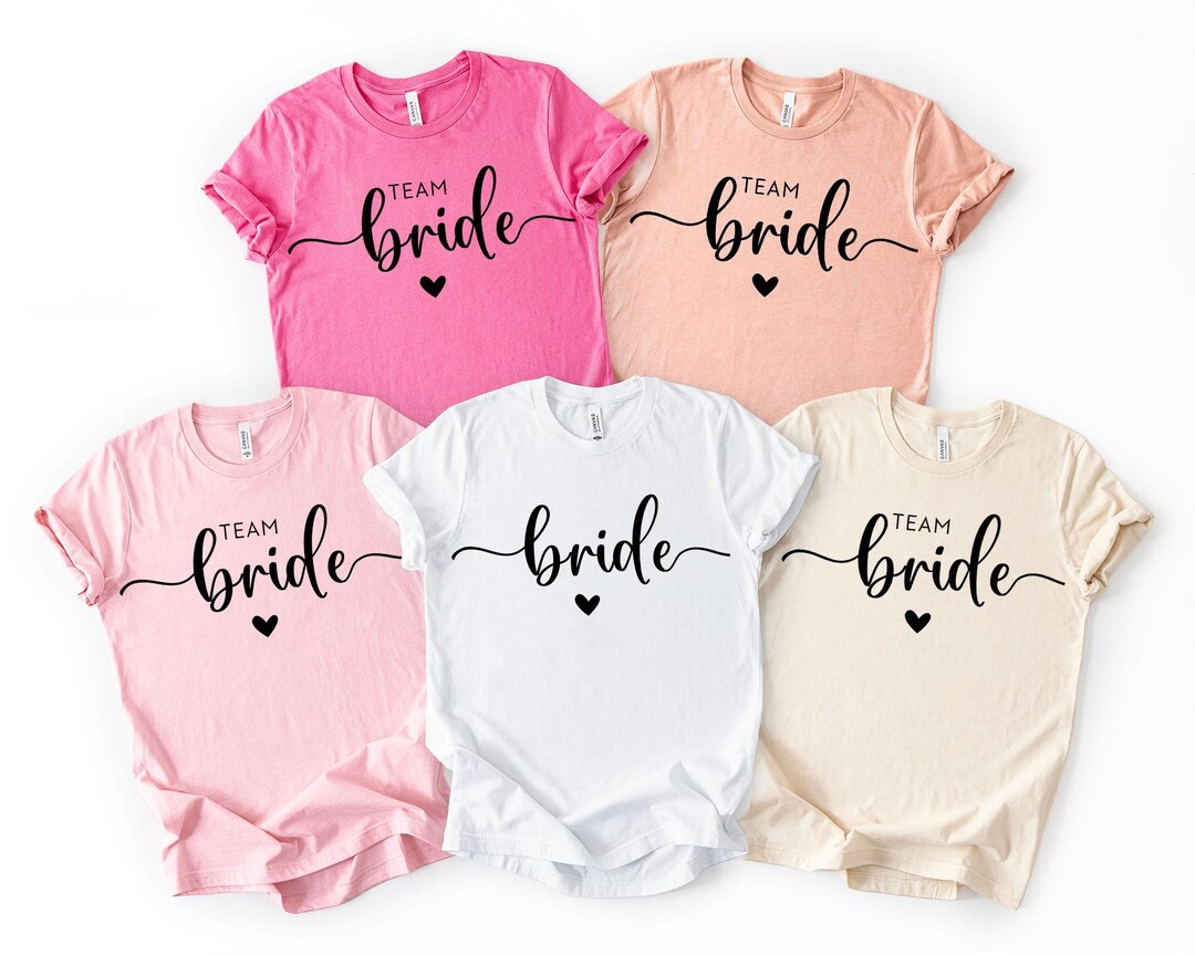 Team Bride Shirts, Bride Shirt, Bachelorette Party Shirts, Bridesmaid ...