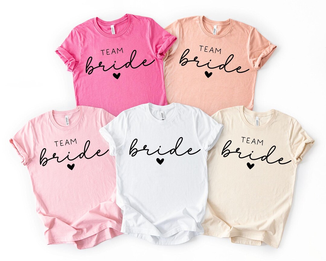 Team Bride Shirts, Bride Shirt, Bachelorette Party Shirts, Bridesmaid ...
