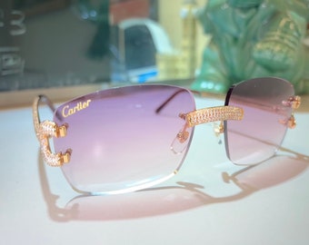 Cartier Sunglasses With Moissanite Diamonds