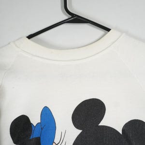 Disney Sweatshirt Women XL White Mickey Minnie Mouse Washington DC Vintage 80s image 9