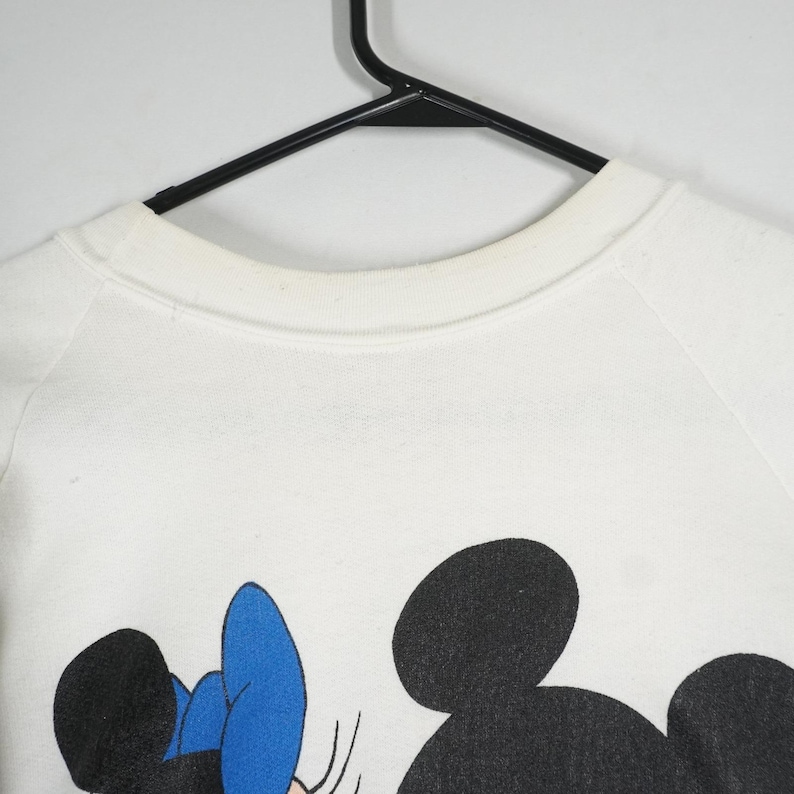 Disney Sweatshirt Women XL White Mickey Minnie Mouse Washington DC Vintage 80s image 9