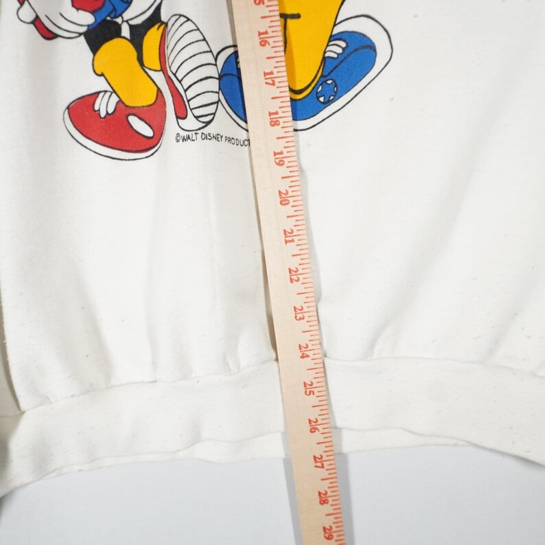 Disney Sweatshirt Women XL White Mickey Minnie Mouse Washington DC Vintage 80s image 11