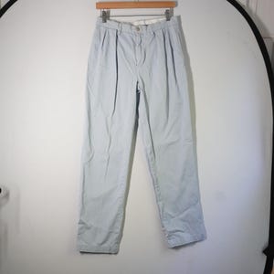 VTG Polo Ralph Lauren Classic Fit Pleated Chino Pants Men Size 30x32 Light Blue