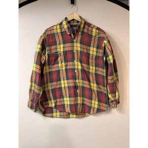VTG Gap Flannel Shirt Plaid Button Long Sleeve Casual Menswear Medium Lumberjack