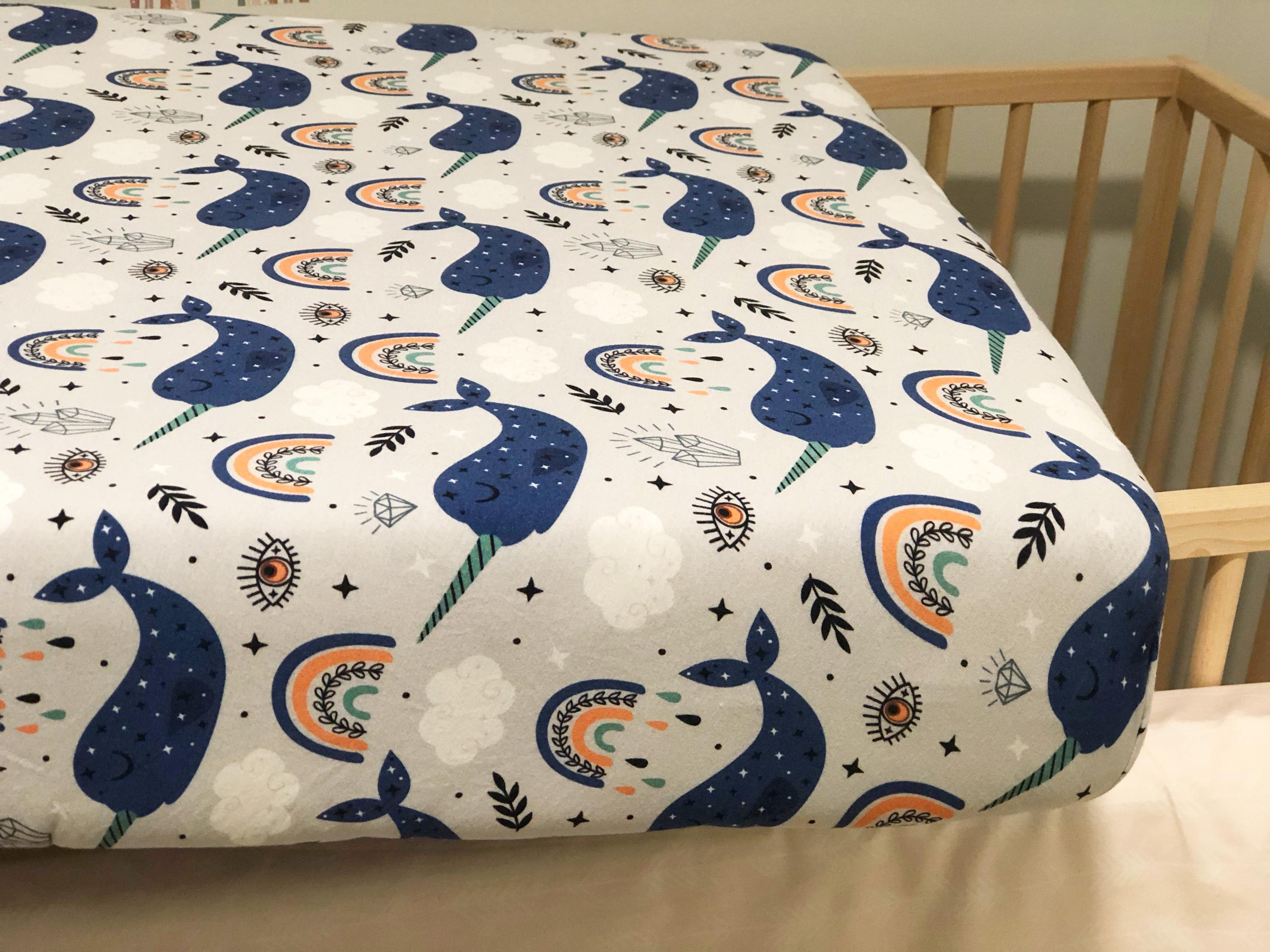Narwhal Crib Sheet Etsy Canada