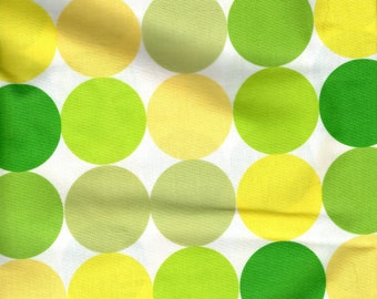 Disco Dots with Bright Green 2" Dots 1 Yard