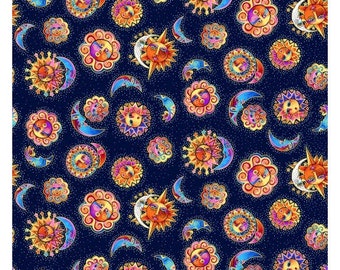 NEW Laurel Burch Celestial Magic Bright Suns 1 Yard