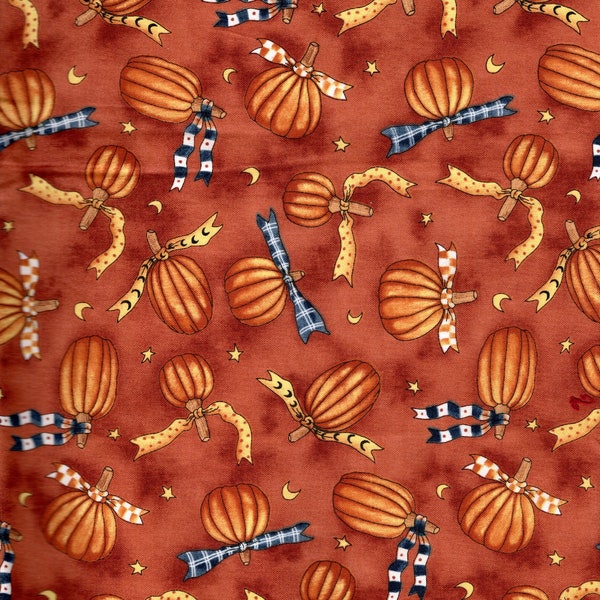 OOP Pumpkin Hollow Fabric 1.5 Yards