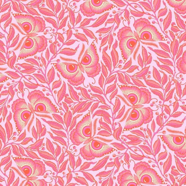 OOP Tula Pink Pinkerville Butterflies Pink 1/2 Yard