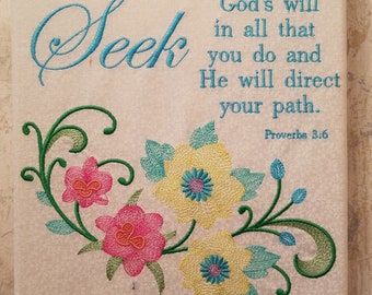Embroidered Verse Proverbs 3:6 Picture 8X10