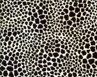 Laurel Burch Fabric 1/2 Yard Black White Spots Secret Jungle