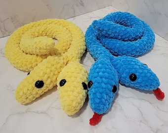 Crochet Pattern Two Headed Snake No Sew