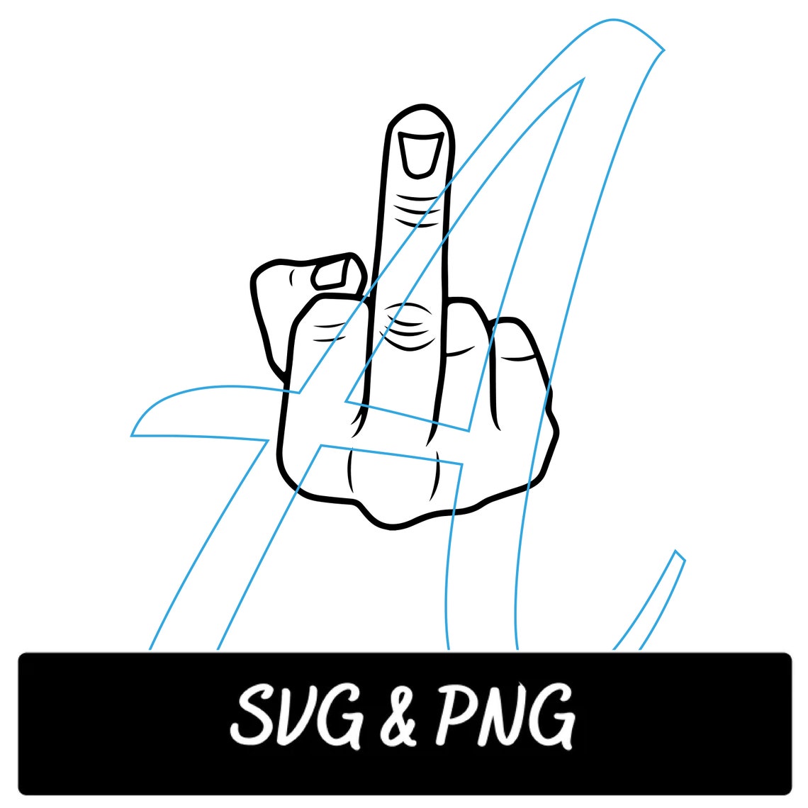 Middle Finger Svg, Hand Sign Svg, Vector Cut File for Cricut ...