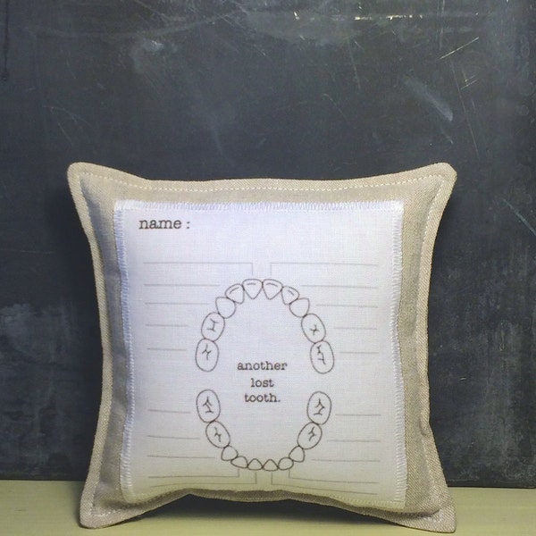 Tooth Fairy Pillow. Bespoke Boys or Girls Tooth Pillow With Chart. Personalized.