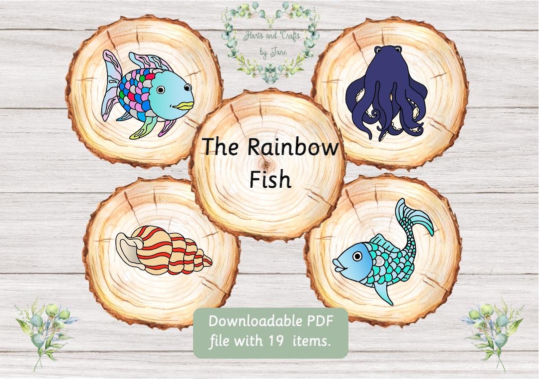 The Rainbow Fish Story Retelling: Flash Cards & Story Slices (PDF Download)  - Etsy Australia