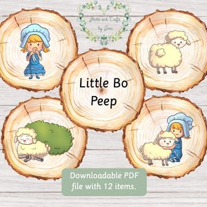 Little Bo Peep Comptines Little Bo Peep Cartes Flash Little Bo Peep Pierres De Chanson Sack Bûches De Chanson